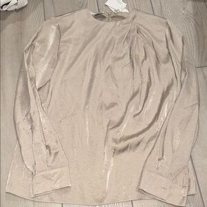 Vince Shimmering Cream Blouse